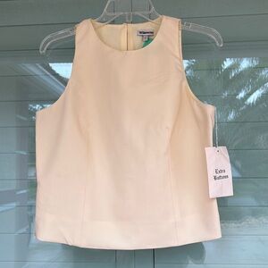 NWT VTG Light Yellow Worth Sleeveless Side Zipper & Slit Back/Sides  Size 8